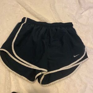 Nike Women's Black Athletic Shorts with White Trim